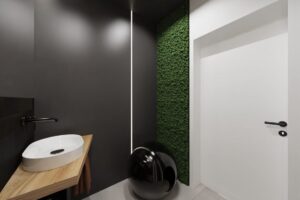 Projekt loftowej łazienki w mieszkaniu w Warszawie