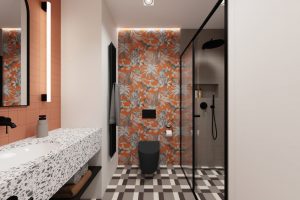 Projekt łazienki w mieszkaniu w Warszawie