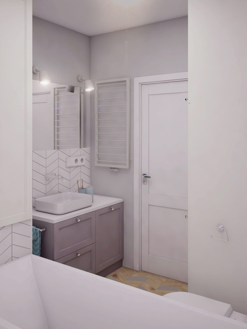 Projekt eleganckiej łazienki w mieszkaniu w Warszawie